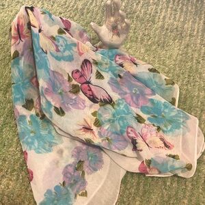 sheer butterfly scarf